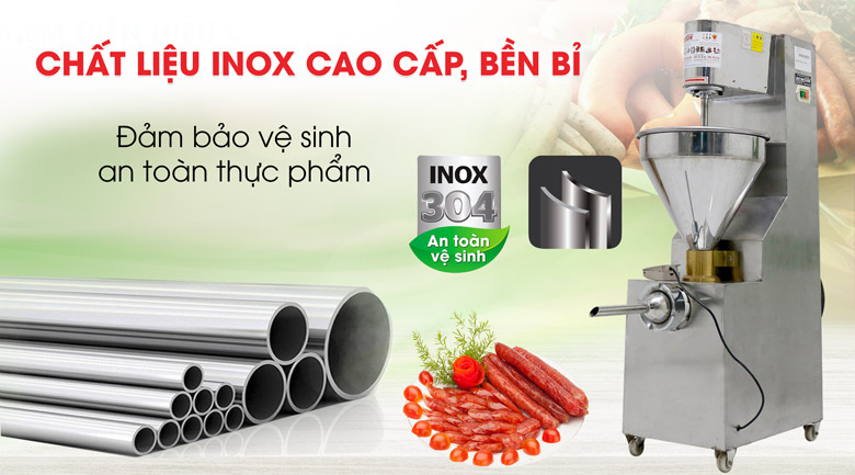 Chất liệu inox cao cấp, bền bỉ Chất liệu inox cao cấp, bền bỉ