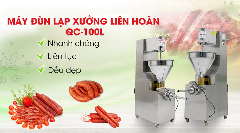 Máy đùn lạp xưởng liên hoàn QC-100L Máy đùn lạp xưởng liên hoàn QC-100L