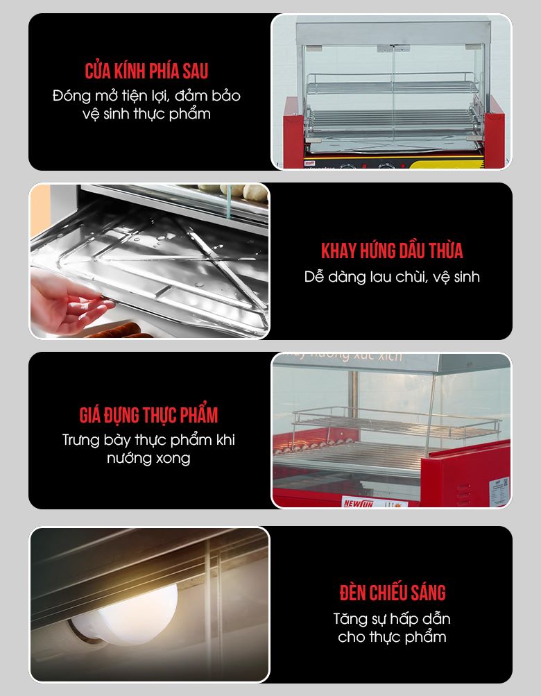 Một số chi tiết thiết kế tối ưu của máy nướng xúc xích Một số chi tiết thiết kế tối ưu của máy nướng xúc xích