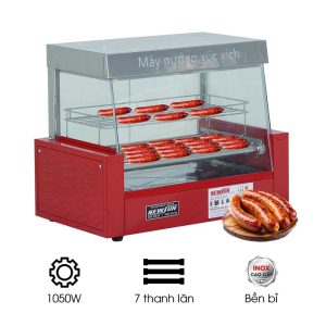 Bếp nướng xúc xích 7 thanh kính vuông