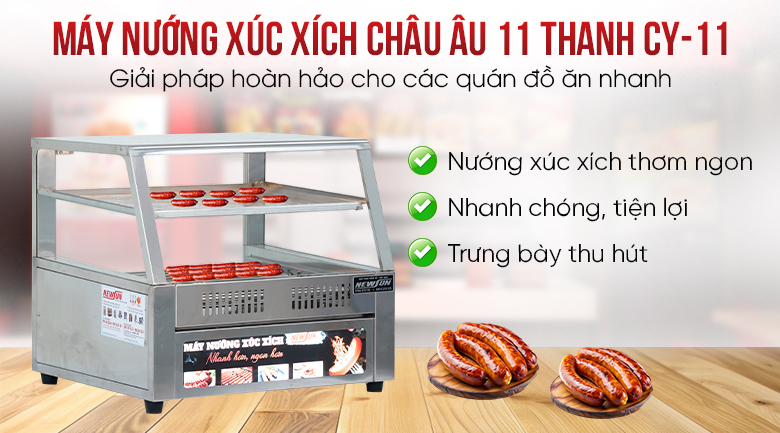 Lò nướng xúc xích 11 thanh CY11 Lò nướng xúc xích 11 thanh CY11