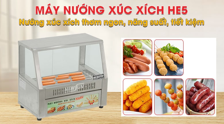 Lò nướng xúc xích 5 thanh HE5 Lò nướng xúc xích 5 thanh HE5