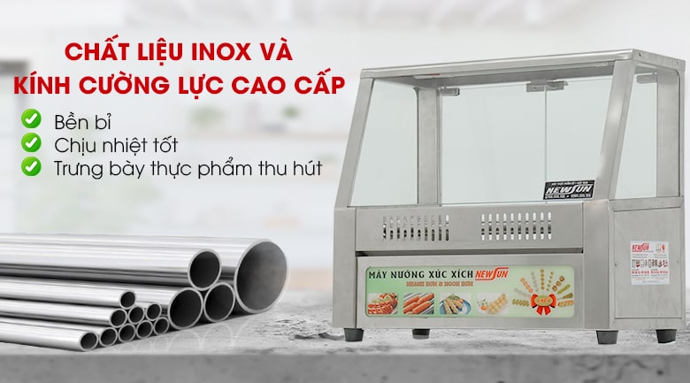 Lò nướng xúc xích 5 thanh HE5 Chất liệu cao cấp