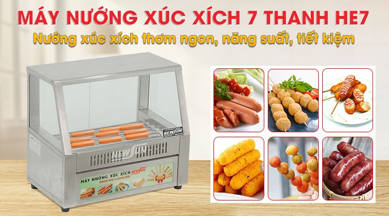Lò nướng xúc xích 7 thanh HE7 Lò nướng xúc xích 7 thanh HE7