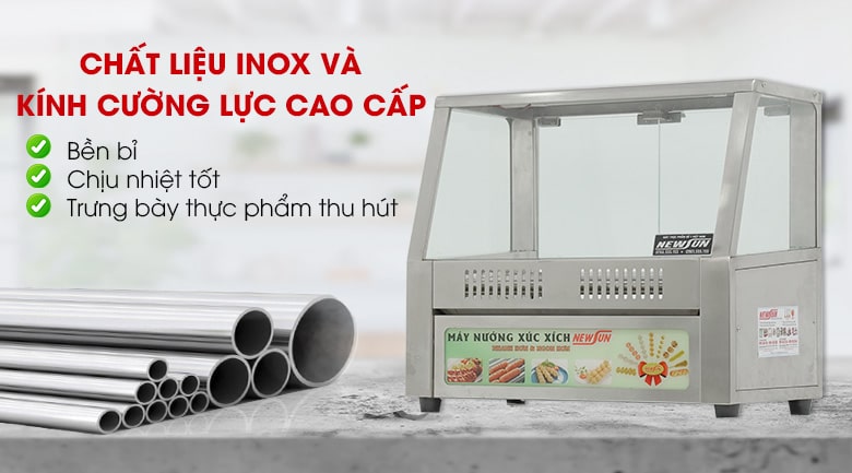 Lò nướng xúc xích 7 thanh HE7 Chất liệu cao cấp