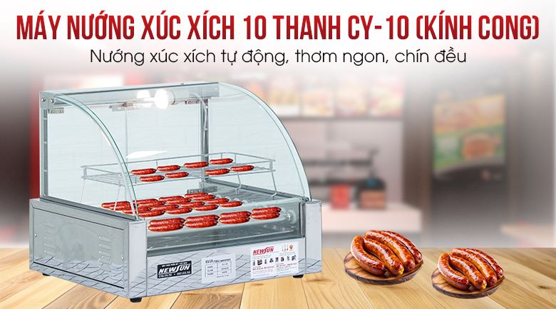 Lò nướng xúc xích 10 thanh CY10 Hình ảnh lò nướng xúc xích 10 thanh CY10