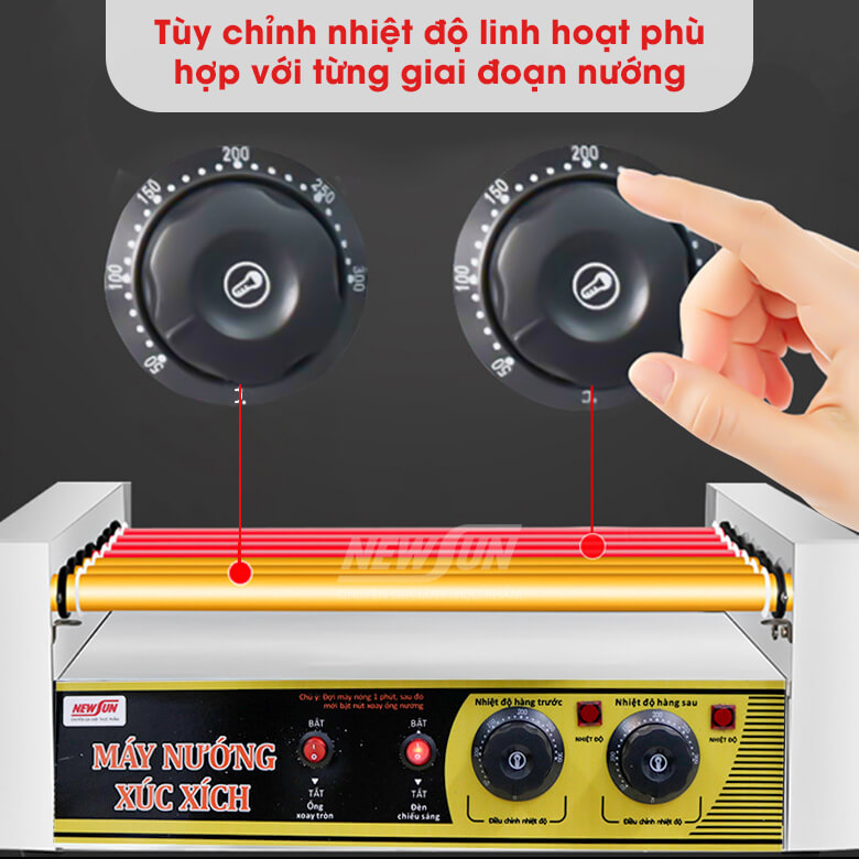 Máy nướng xúc xích 7 thanh Tùy chỉnh nhiệt độ linh hoạt