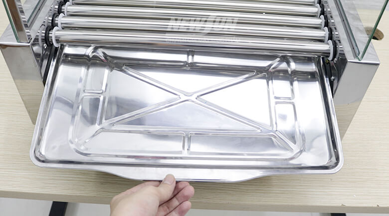 Máy nướng xúc xích 7 thanh Khay hứng dầu mỡ