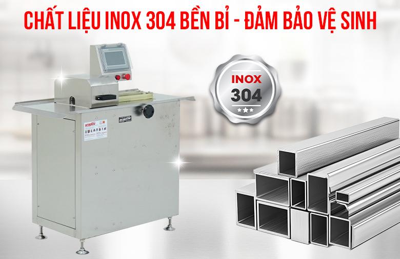 Thiết bị làm từ inox cao cấp: Inox 304