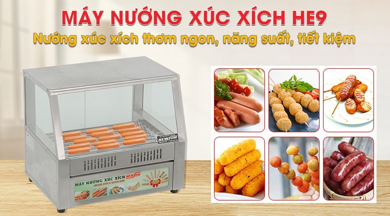 Máy nướng xúc xích 9 thanh HE9 1350W Máy nướng xúc xích 9 thanh HE9 1350W